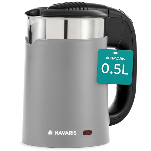 Navaris doppelwandiger 0,5L Reisewasserkocher...