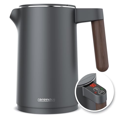 Arendo - Wasserkocher Edelstahl mit...