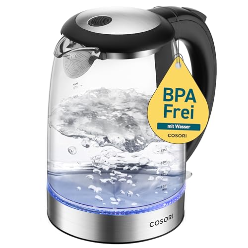 COSORI Glas Wasserkocher 1,7 L, kocht in 2...