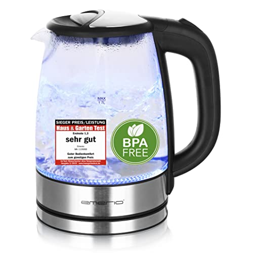 EMERIO Glas Wasserkocher mit 1.7 Liter...