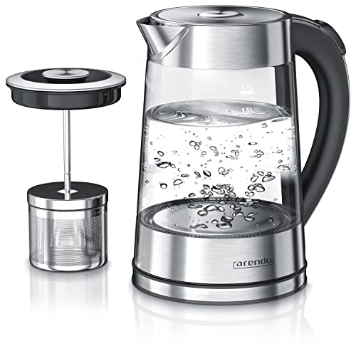 Arendo - Glas Wasserkocher mit...